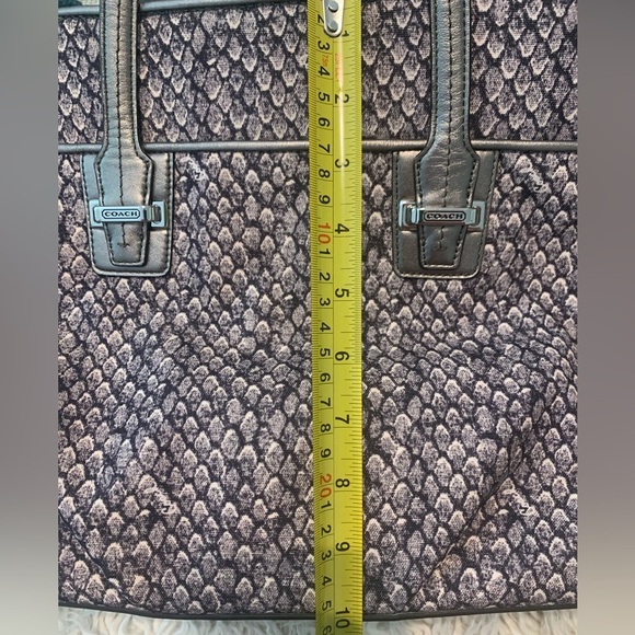Coach Taylor Snake Alexis Tote Carryall Shoulder Bag Leather Trim New F26034 - Picture 13 of 16